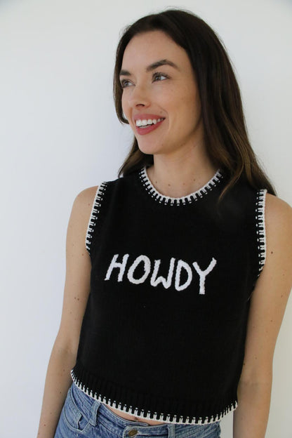 TH4215 BLACK / WHITE HOWDY PULLOVER SWEATER (7 PIECE)