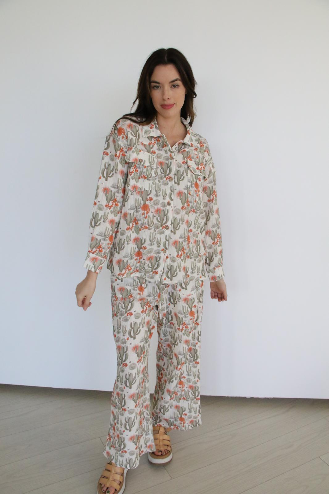 TH2109 S171 CACTUS GAUZE PANT(1 Piece)