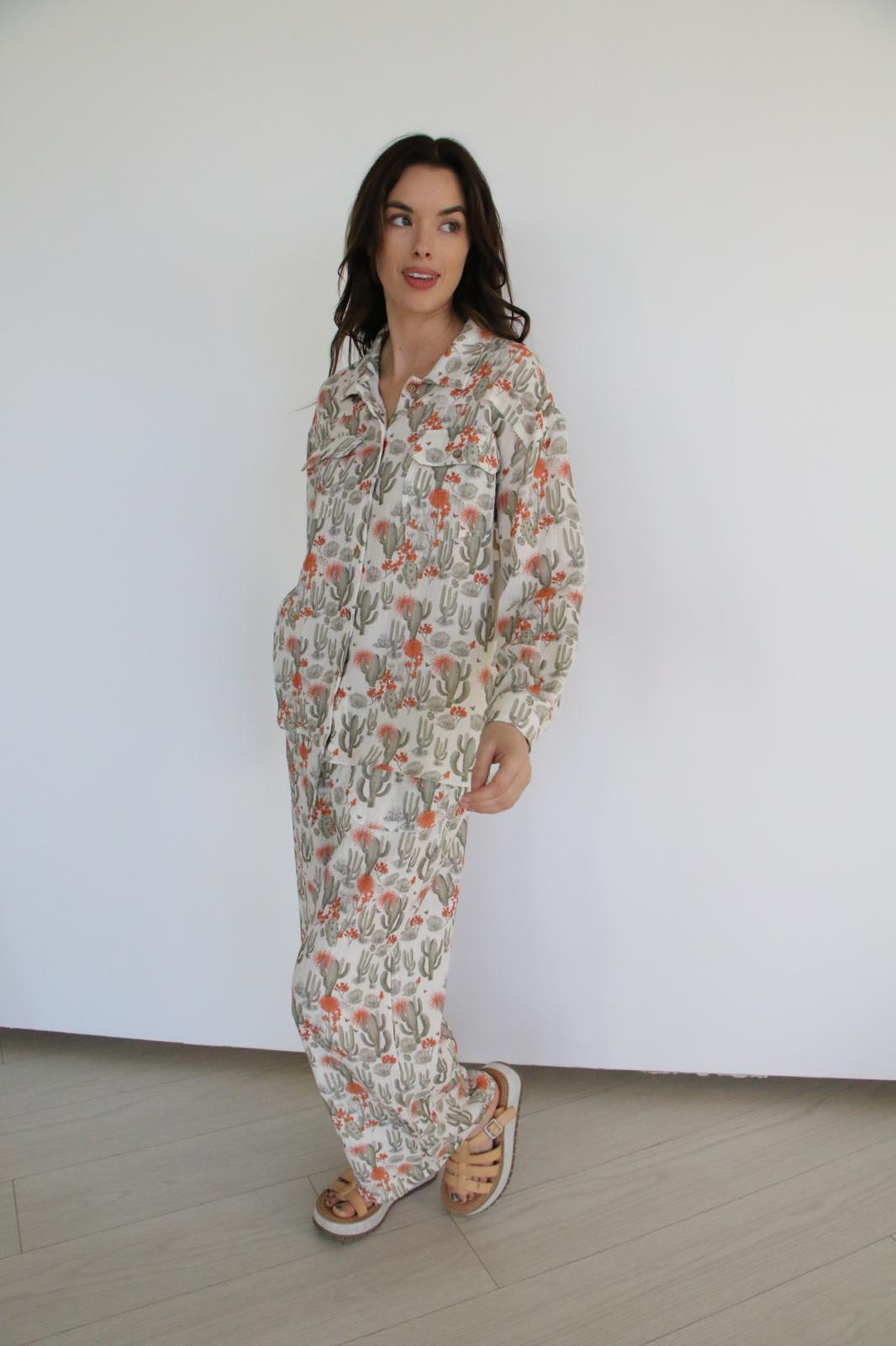 TH2109 S171 CACTUS GAUZE PANT(1 Piece)