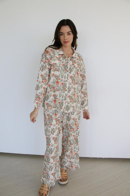 TH2109 S171 CACTUS GAUZE PANT(1 Piece)