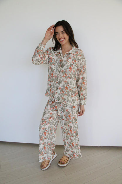 TH2109 S171 CACTUS GAUZE PANT(1 Piece)