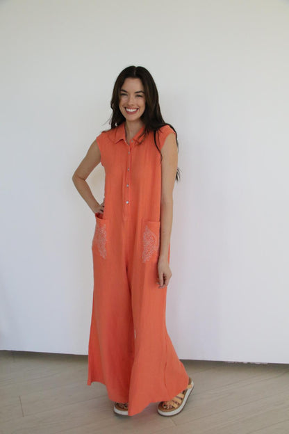 TH87 CORAL GAUZE JUMPER WITH STITCH (7 Piece)