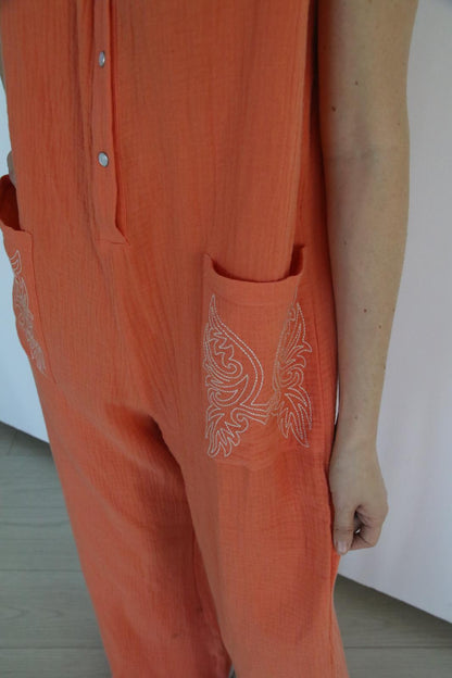 TH87 CORAL GAUZE JUMPER WITH STITCH (7 Piece)