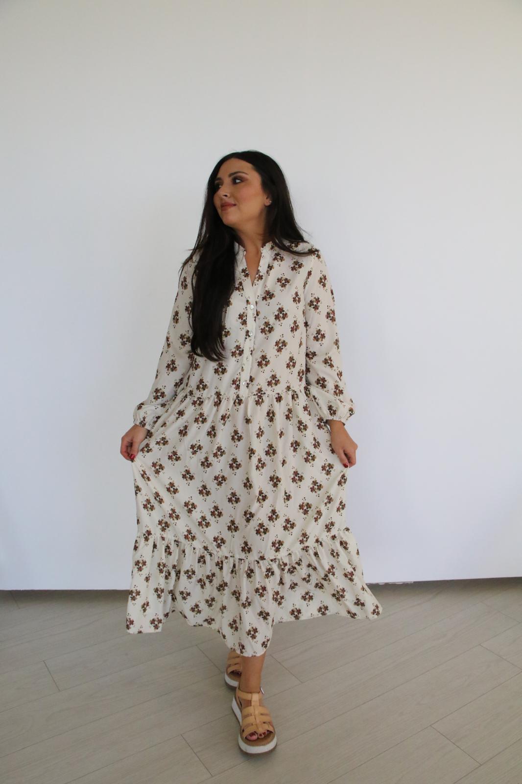 TH6211 S239 VINTAGE FLORAL DRESS  (1 Piece)