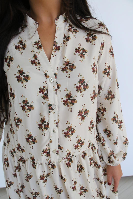 TH6211 S239 VINTAGE FLORAL DRESS  (1 Piece)