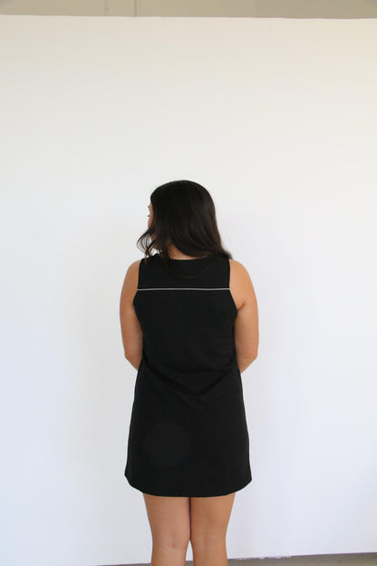 TH1407A- HEMP Black Shift Dress (7 Piece)
