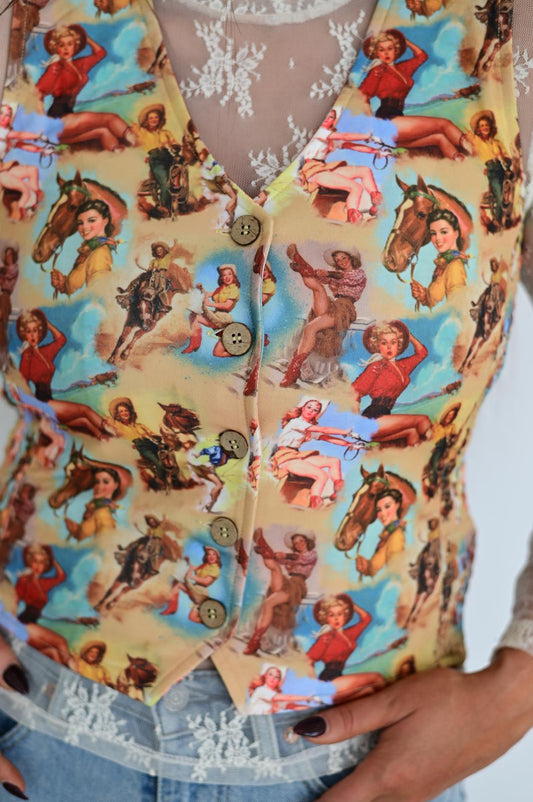 TH160 VINTAGE COWGIRL VEST (7 Piece)