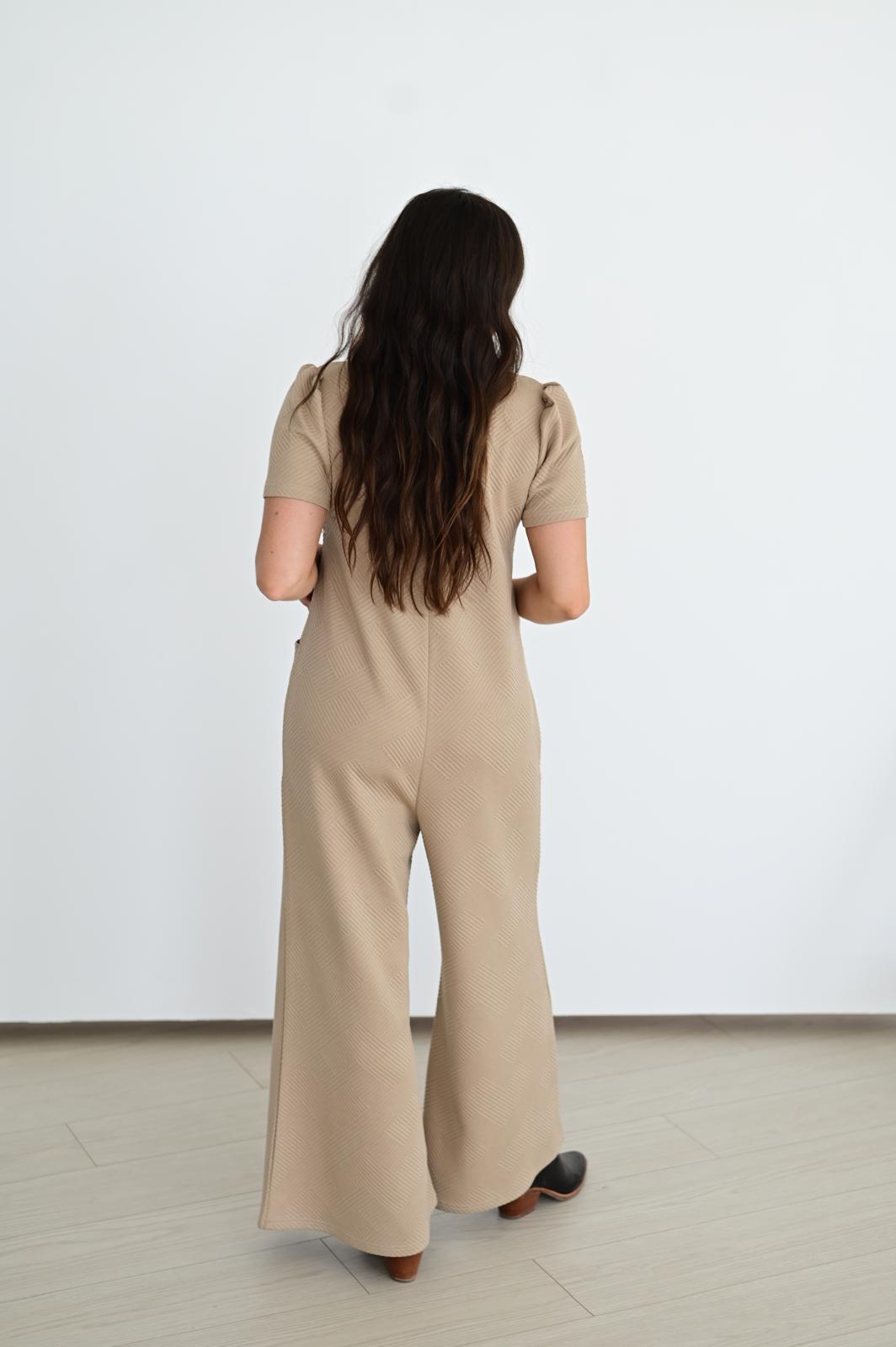 TH88 S175 TAUPE QUILTED JUMPER (1 Piece)