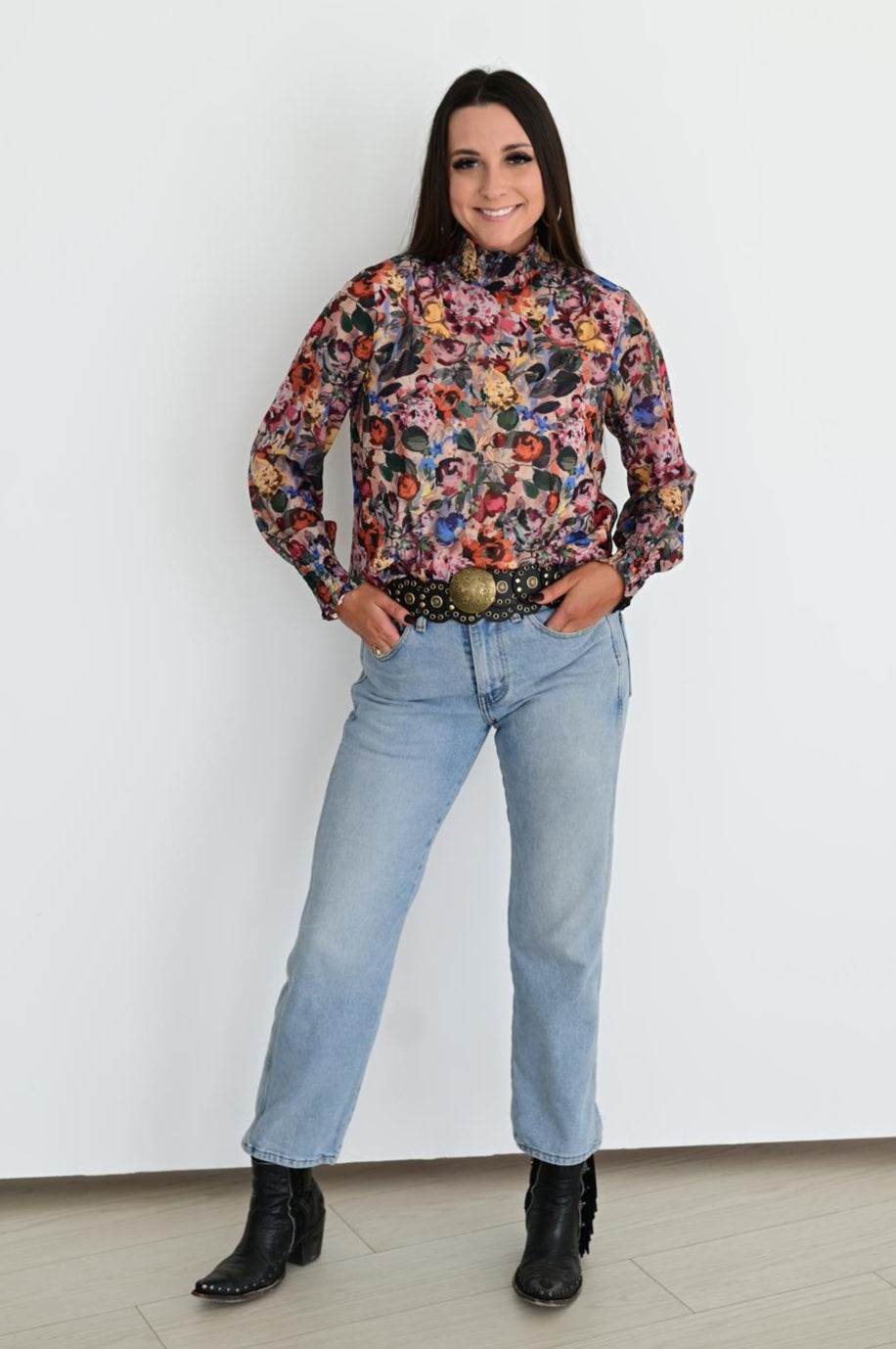 TH1900 FALL FLORAL  LS TOP (7 Piece)