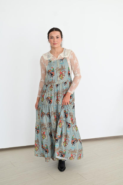 TH85 S192 SAGE HOWDY OVERALL DRESS (1 Piece)