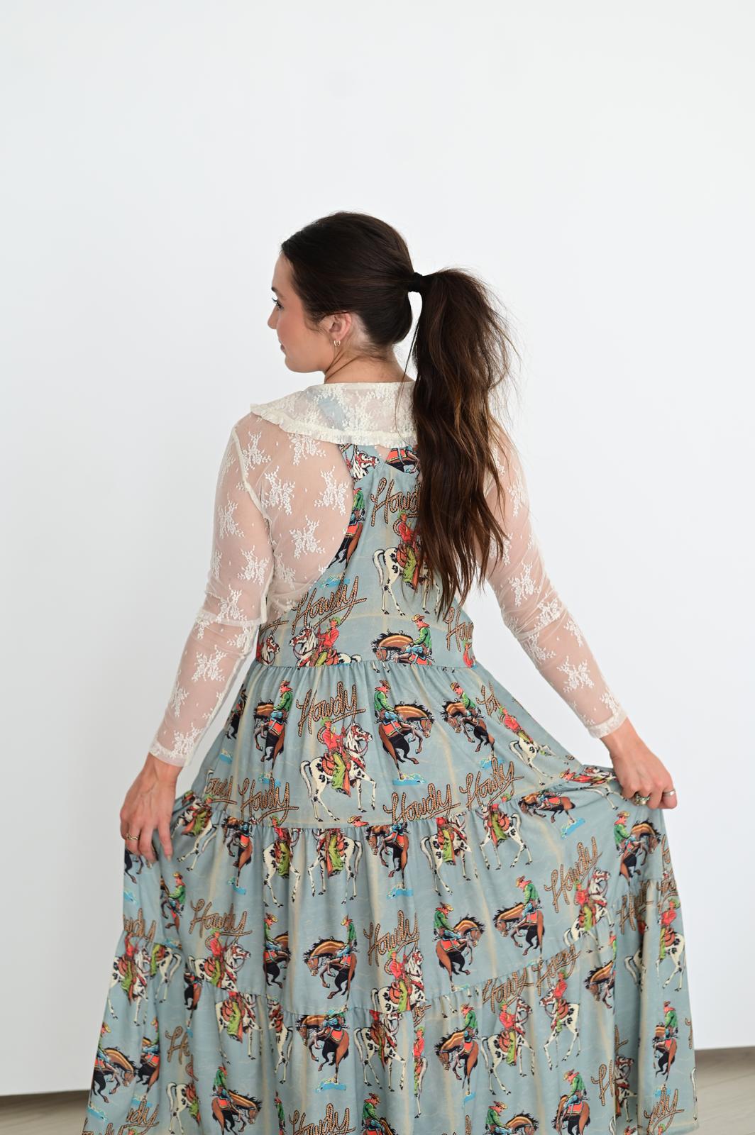 TH85 S192 SAGE HOWDY OVERALL DRESS (1 Piece)