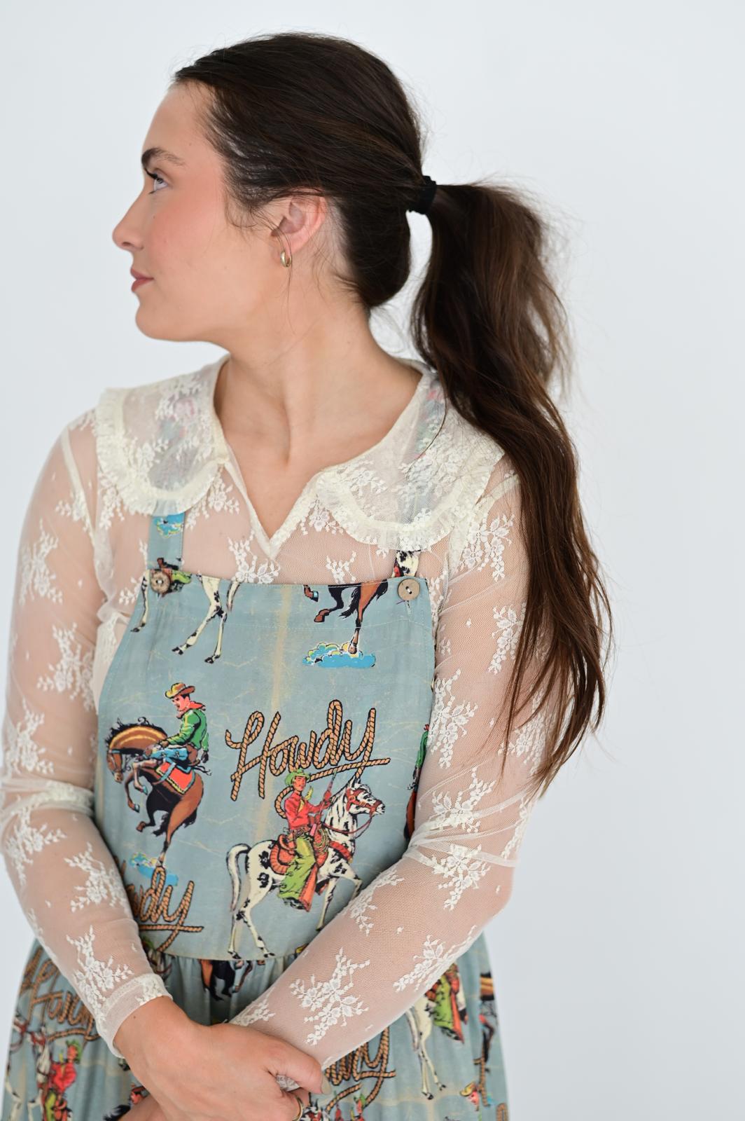 TH85 S192 SAGE HOWDY OVERALL DRESS (1 Piece)