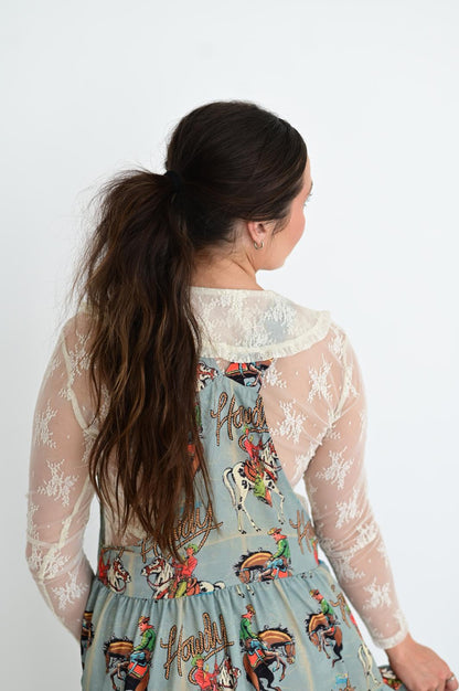 TH85 S192 SAGE HOWDY OVERALL DRESS (1 Piece)