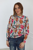 TH1221 80'S WESTERN MESH TOP(7 Piece)