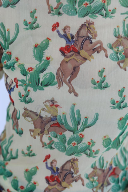 TH1221 S219 RETRO CACTUS COWBOY (1  Piece)