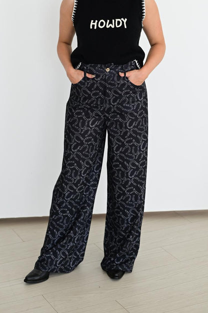 TH221 BLACK HORSE SHOE TROUSER PANT (7)
