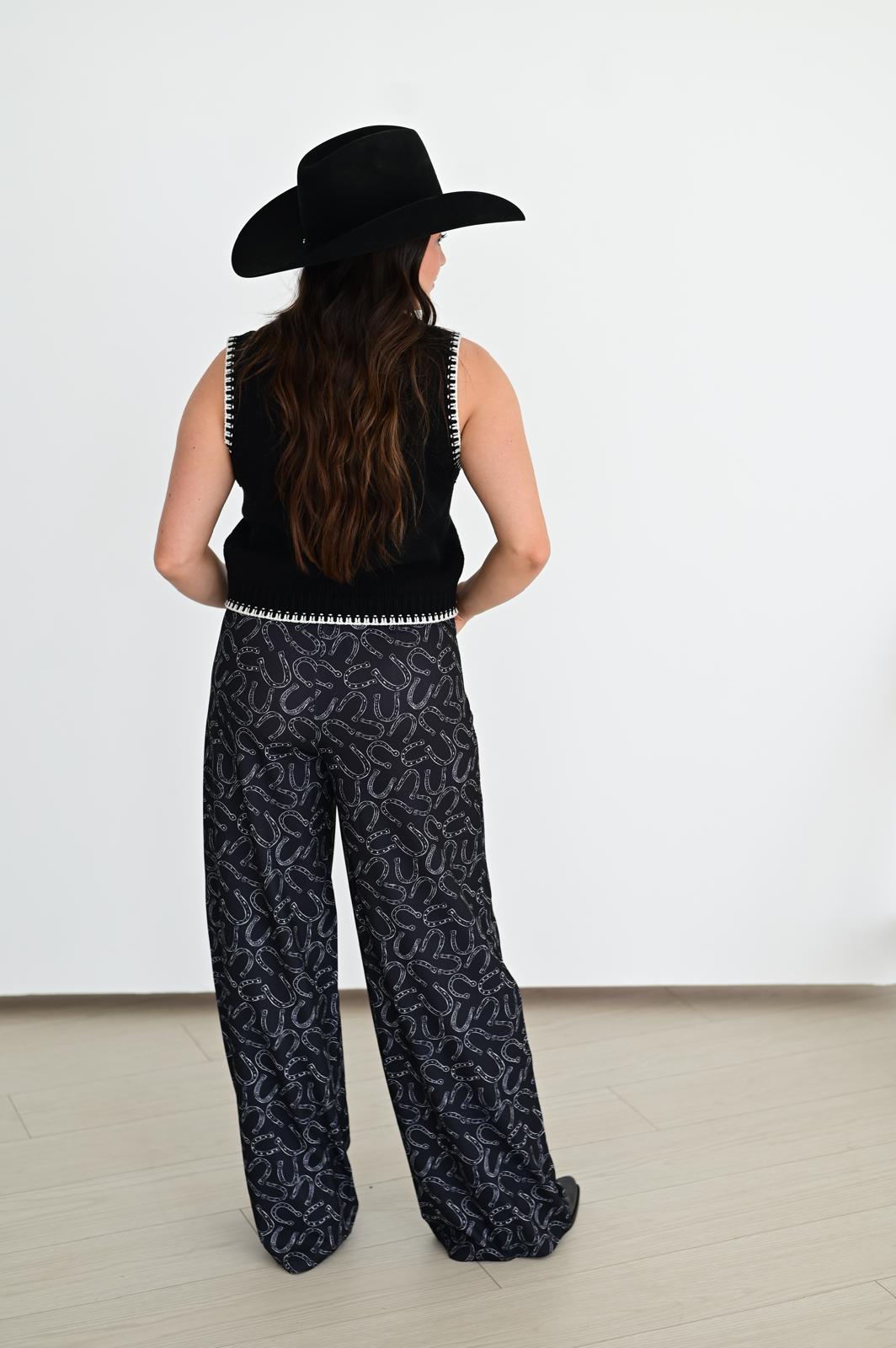 TH221 BLACK HORSE SHOE TROUSER PANT (7)