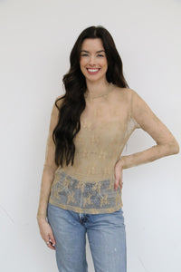 TH1221 LACE TOPS TAN (7 Piece)