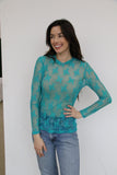 TH1221 LACE TOPS TURQ  (7 Piece)