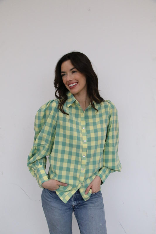 TH11 S107 LIME YELLOW GINGHAM (1 Piece)