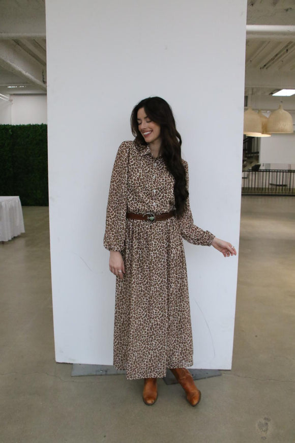 TH6215 LIGHT CHEETAH  DRESS (7 Piece)