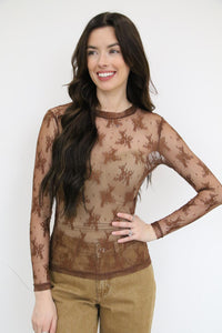 TH1221 LACE TOPS BROWN (7 Piece)