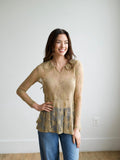 TH73 COLLAR LACE TOP TAN (7 Piece)