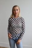 TH1221 BLACK CHECK MESH TOP