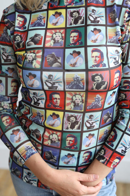 TH1221 S195 COUNTRY WESTERN CHECK TOP(1)