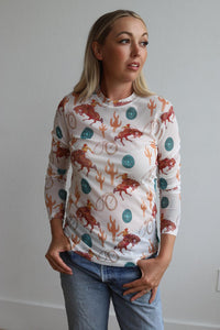 TH1221 BUCKING CONCHO MESH TOP(7 Piece)