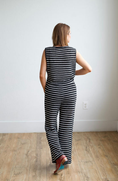 TH822 45F BLACK STRIPE TIE SET (6 Piece)