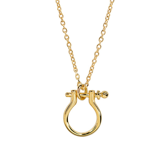 28923 T17 Gold-Tone Toggle Pendant Necklace