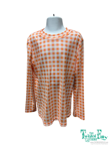 TF1221 PEACH GINGHAM  - TODDLER