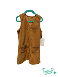 TF1407 BROWN CORDUROY DRESS -TODDLER