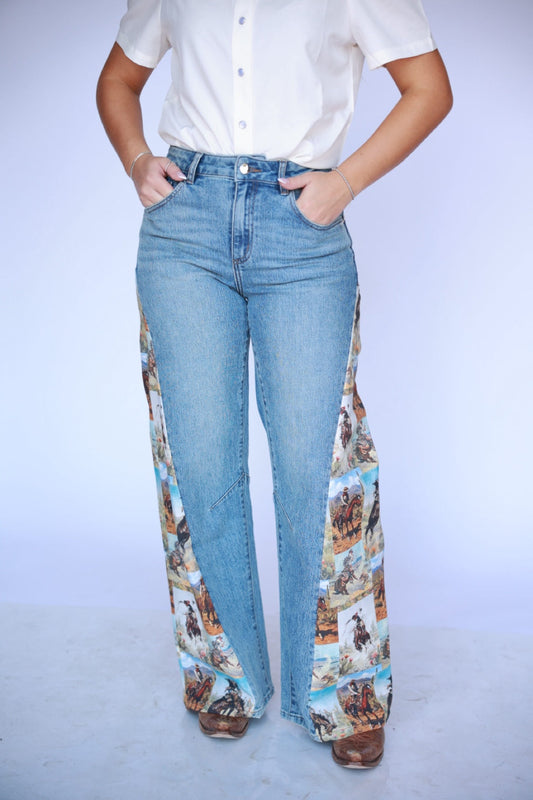 TH043 Western Square Inlay Jean 1
