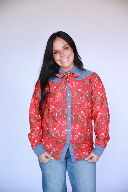 TH11 Red Buffalo Yoke with Tie 1