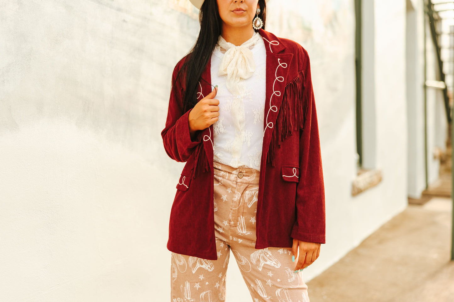 TH1205 WINE ROPING COWBOY BLAZER  (1 Piece)