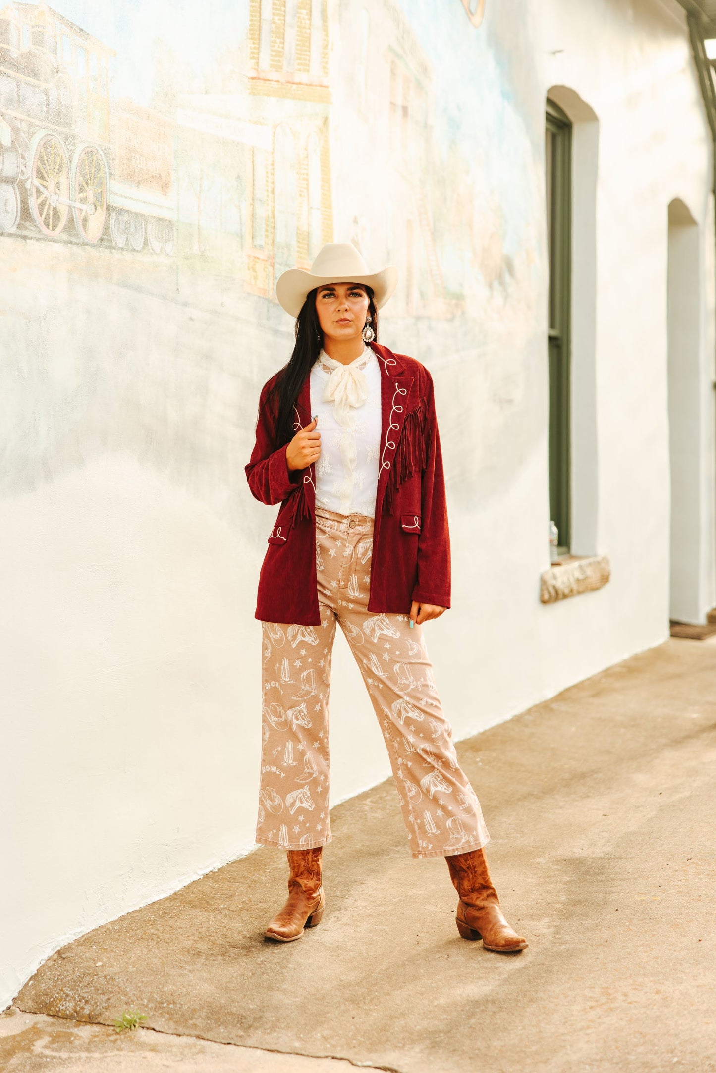 TH1205 WINE ROPING COWBOY BLAZER  (1 Piece)