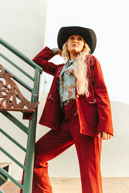 TH1205 WINE ROPING COWBOY BLAZER  (1 Piece)