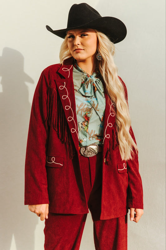 TH1205 WINE ROPING COWBOY BLAZER  (1 Piece)