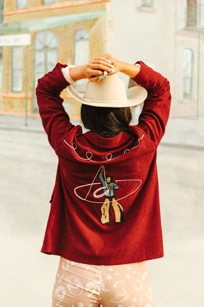 TH1205 WINE ROPING COWBOY BLAZER  (1 Piece)