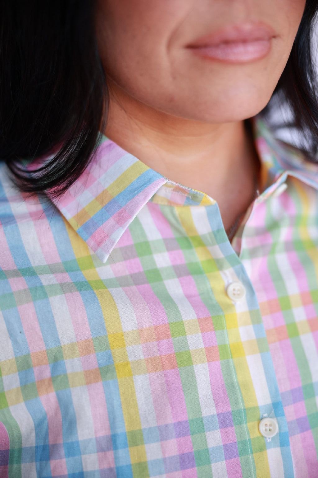 TH2003 Spring Plaid Ruffle Top 6