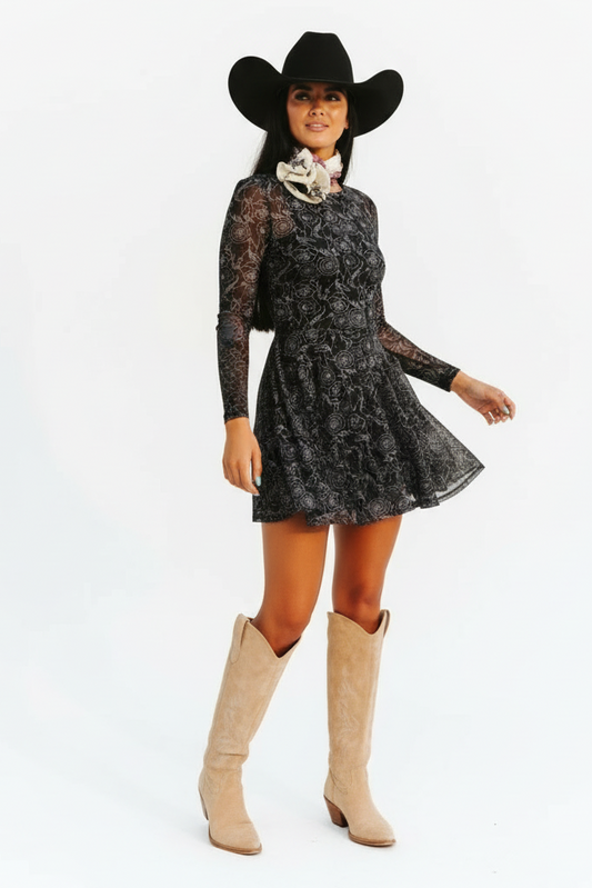 TH235 BLACK HORSE MESH TOP AND SKORT SET (7 Piece)