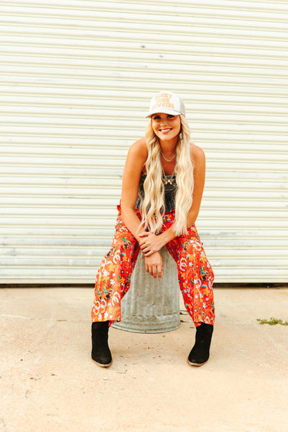 TH56 S156 RED HORSESHOE COWBOY PANT  (1 Piece)