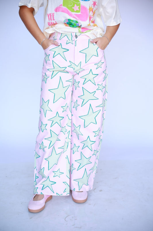 TH65 Pink Star Lightweight Denim 02 focused