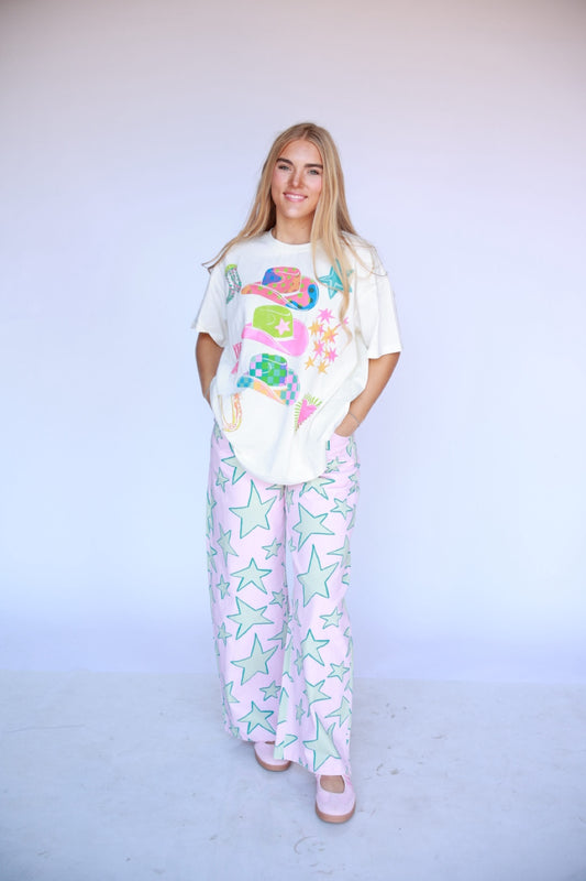 TH65 Pink Star Lightweight Denim 03 fullbody