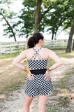 TH9 BLACK CHECK CRISSCROSS ACTIVE BRA(7 Piece)