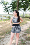 TH9 BLACK CHECK CRISSCROSS ACTIVE BRA(7 Piece)