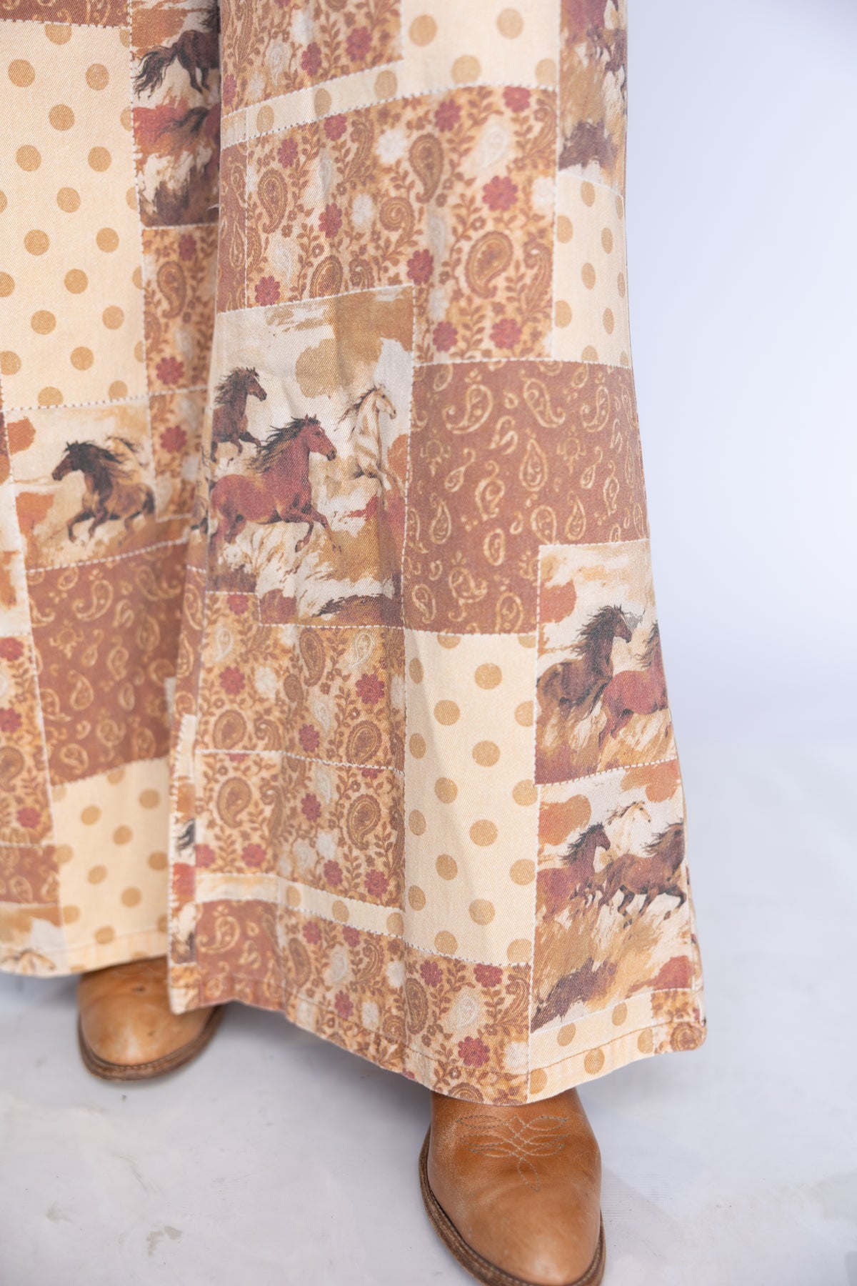 TH228 VINTAGE HORSE PATCHWORK WIDE LEG PANT (7 PIECES)