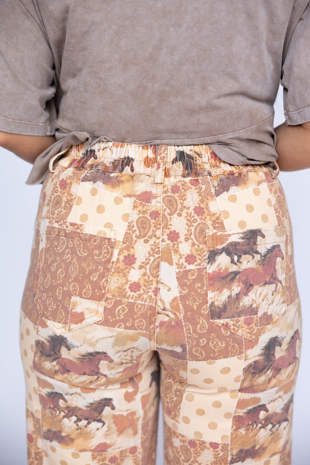 TH228 VINTAGE HORSE PATCHWORK WIDE LEG PANT (7 PIECES)